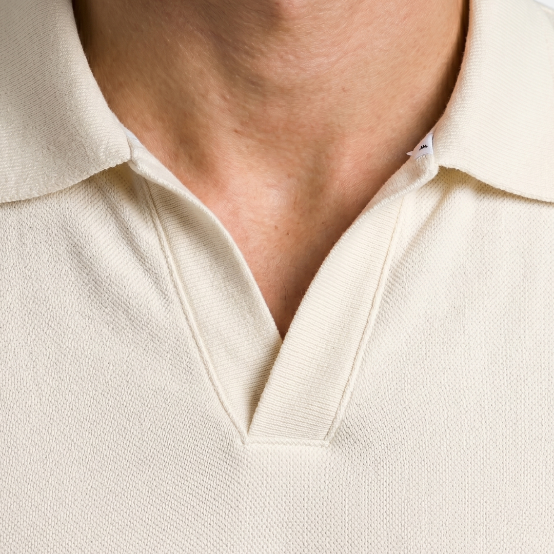 Orenvio | Men’s Open-Collar Cotton Polo Shirt