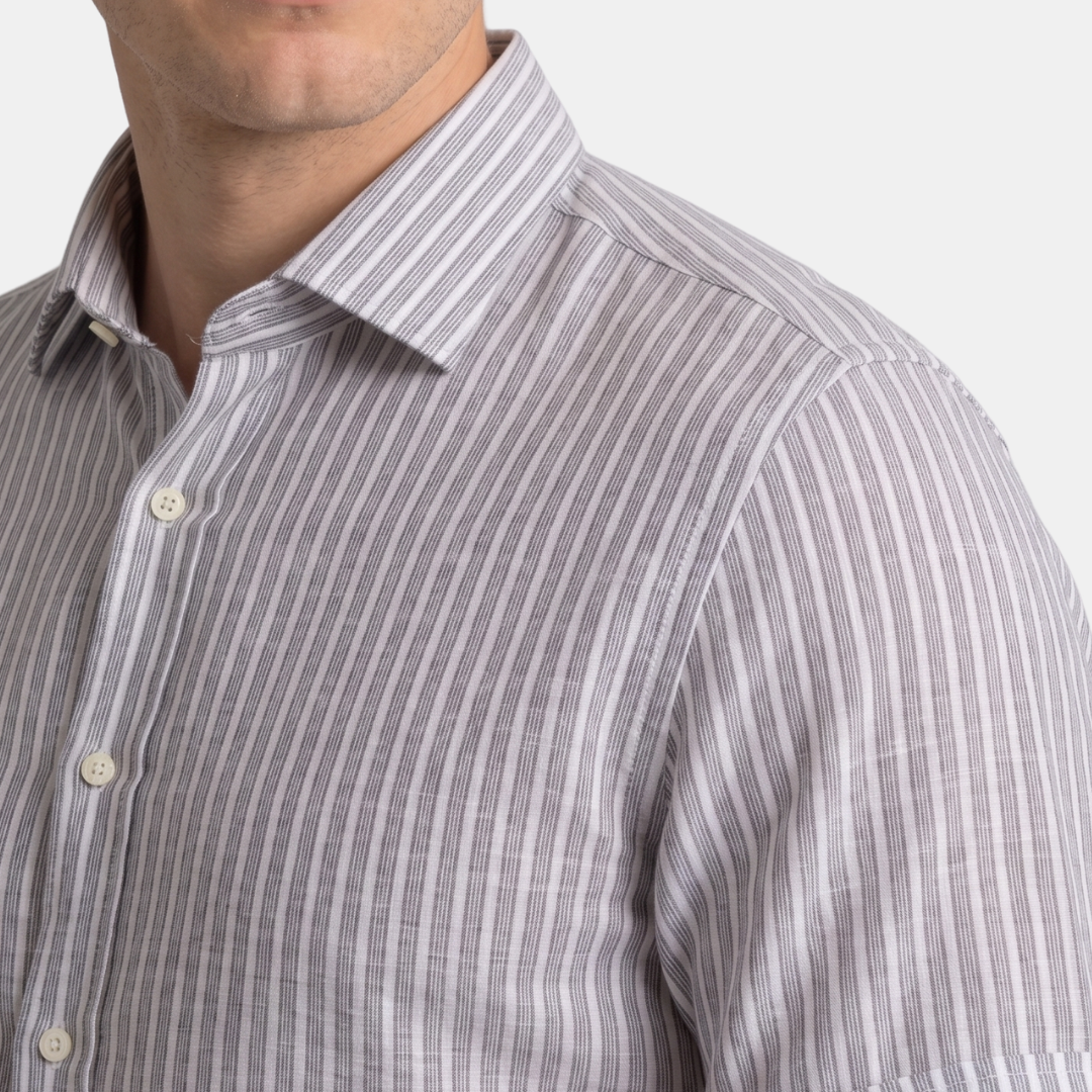 Orenvio | Men’s Striped Linen Shirt
