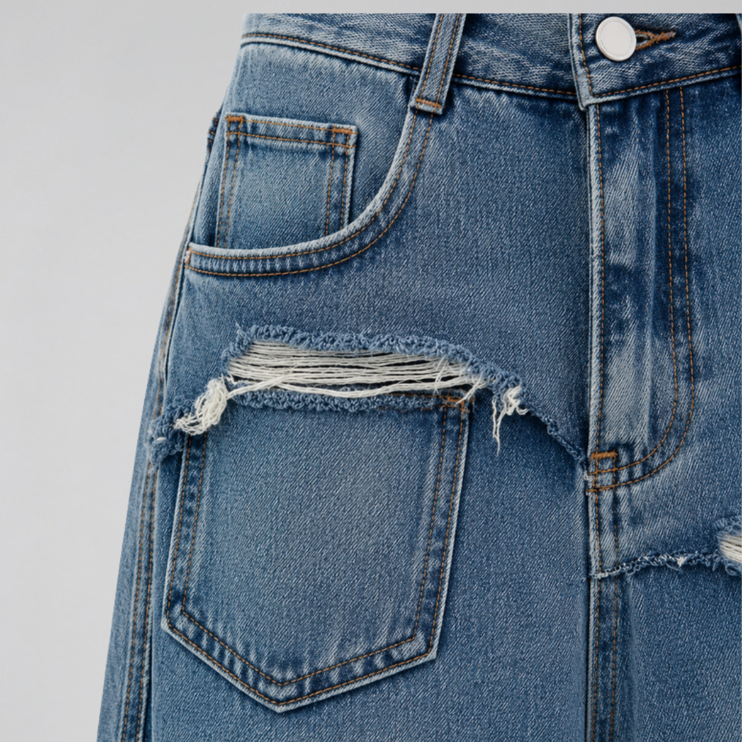 Orenvio | Women’s Baggy Wide-Leg Jeans