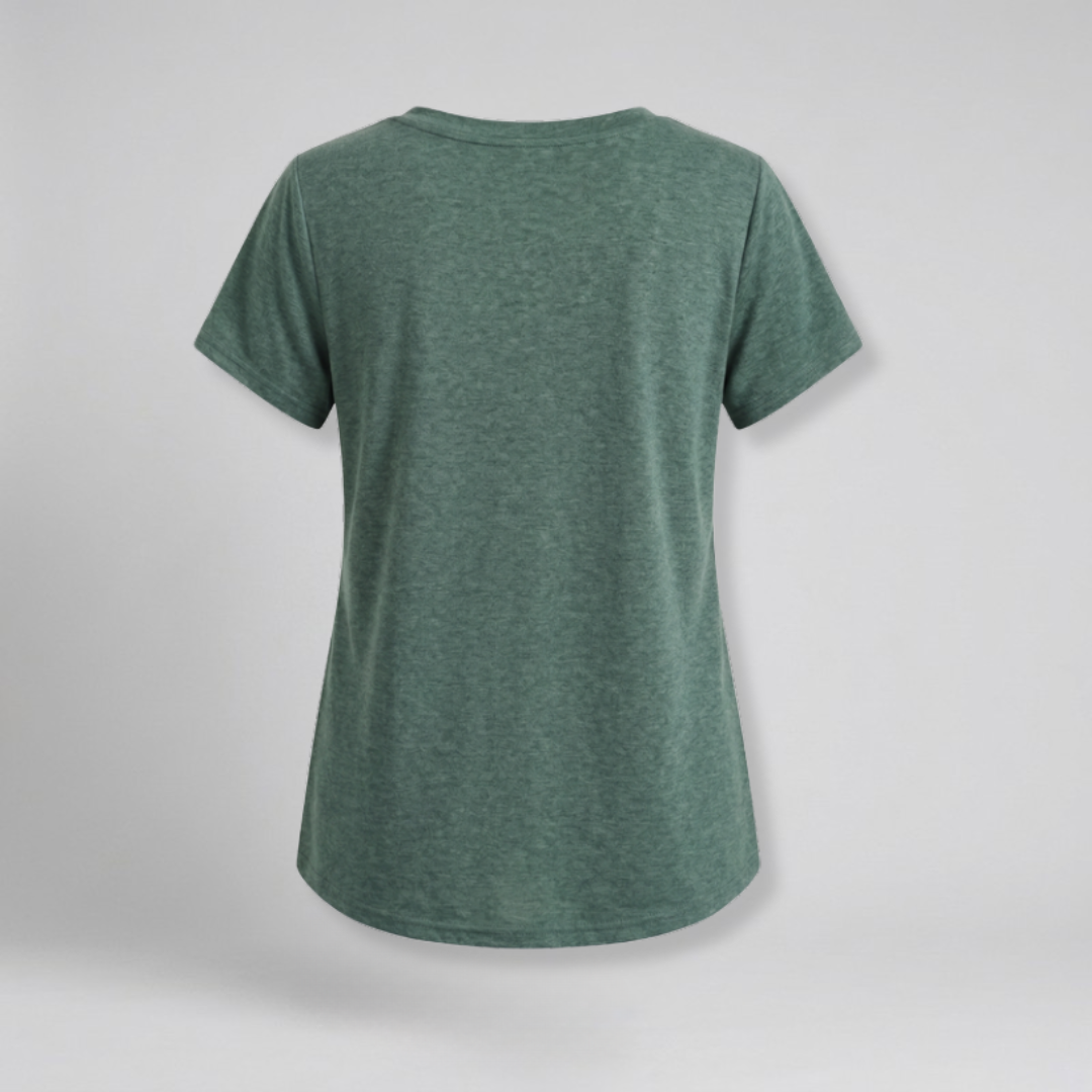 Orenvio | Women’s Button Front Short Sleeve T-Shirt