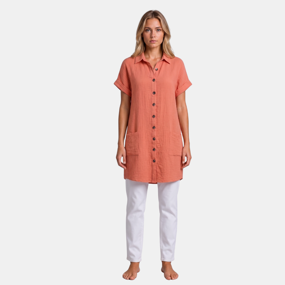 Orenvio | Women’s Button Up Shirt Dress