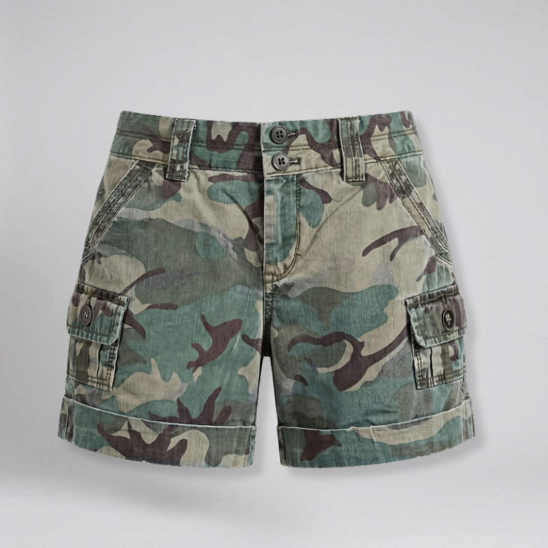 Orenvio | Women’s Camo Cargo Shorts