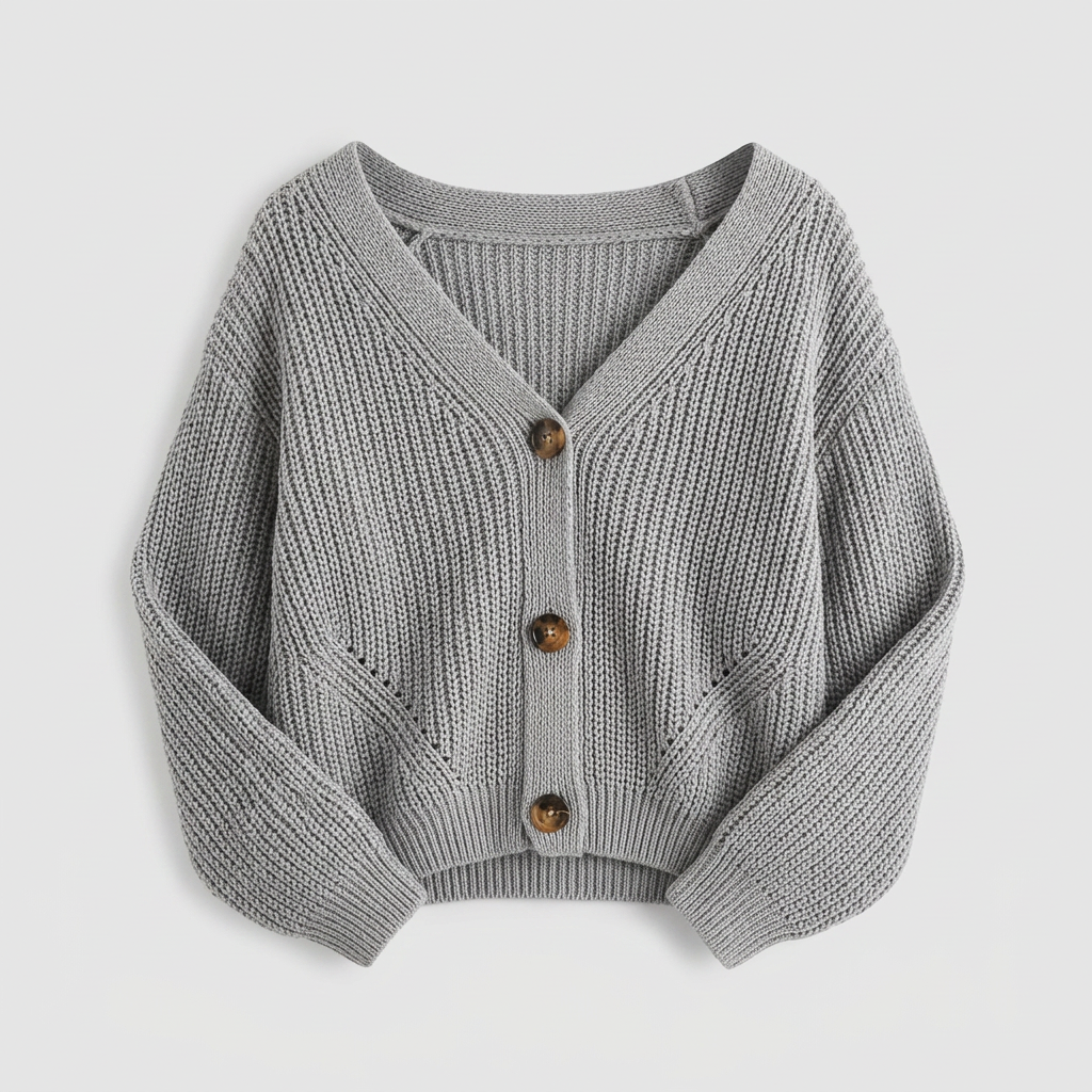 Orenvio | Women’s Deep Collar Elegance Cardigan