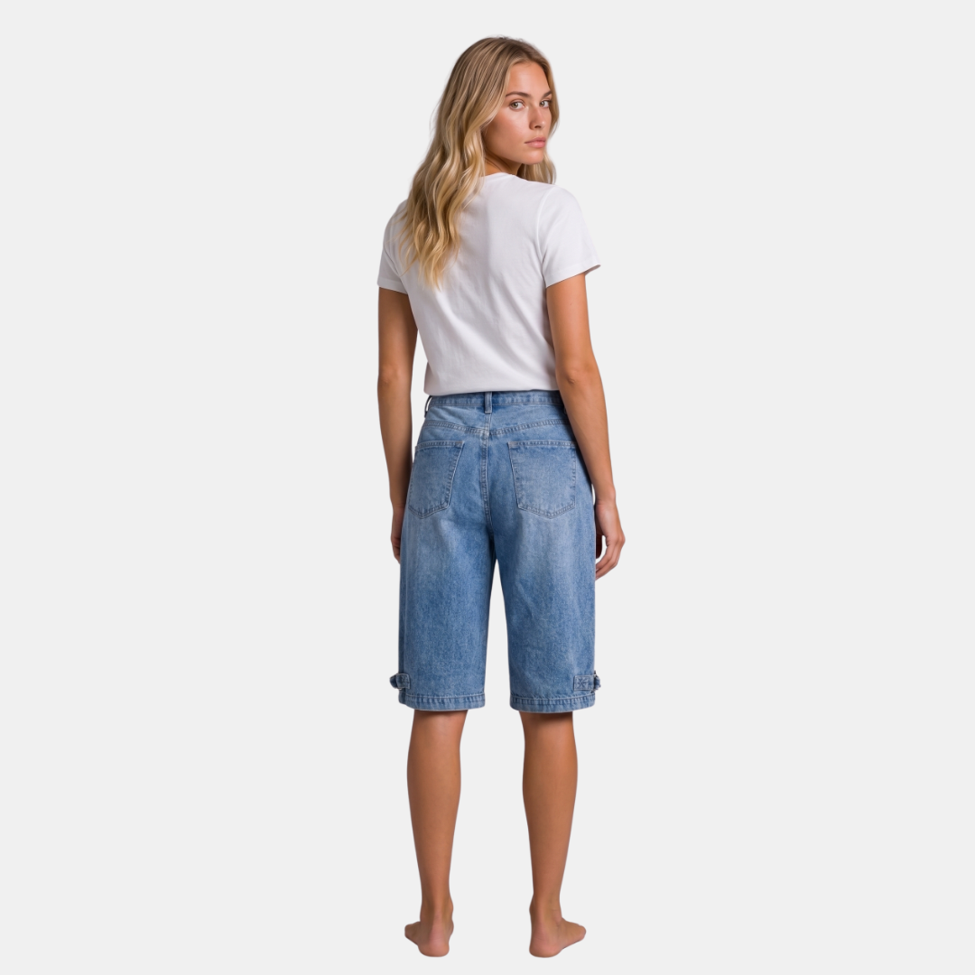 Orenvio | Women’s Denim Bermuda Shorts