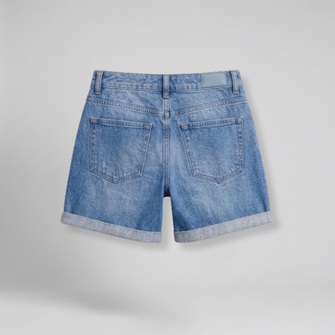 Orenvio | Women’s Denim Shorts with Rolled Hem