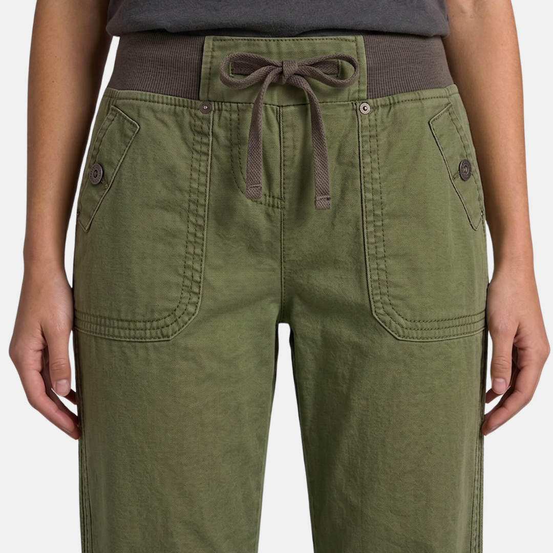 Orenvio | Women’s Drawstring Capri Trousers