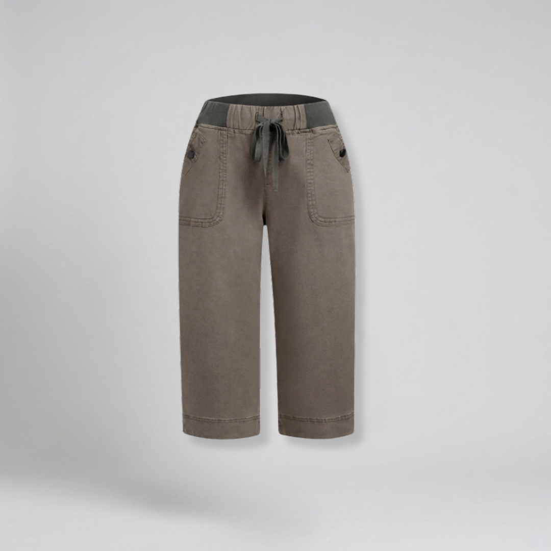 Orenvio | Women’s Drawstring Capri Trousers