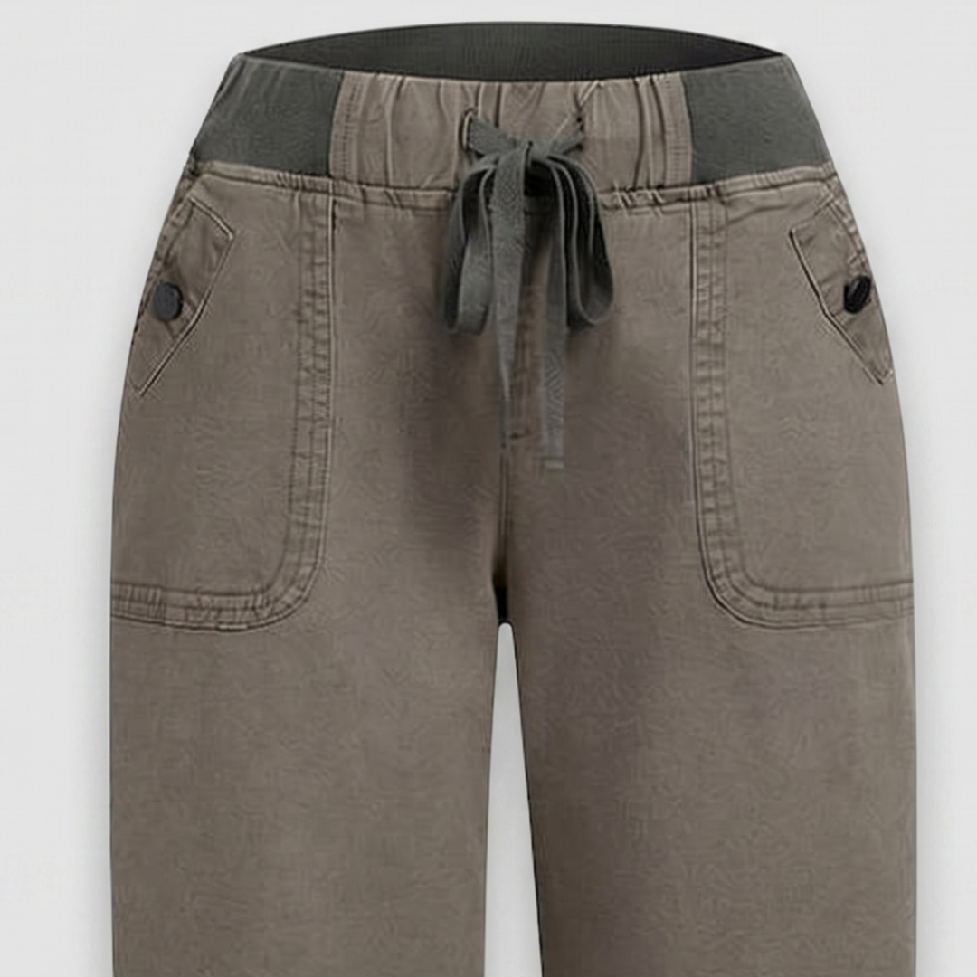Orenvio | Women’s Drawstring Capri Trousers