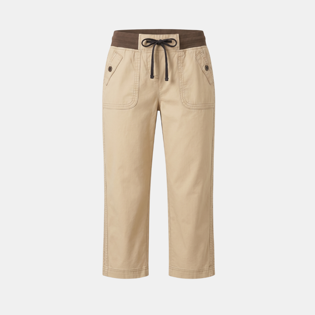 Orenvio | Women’s Drawstring Capri Trousers