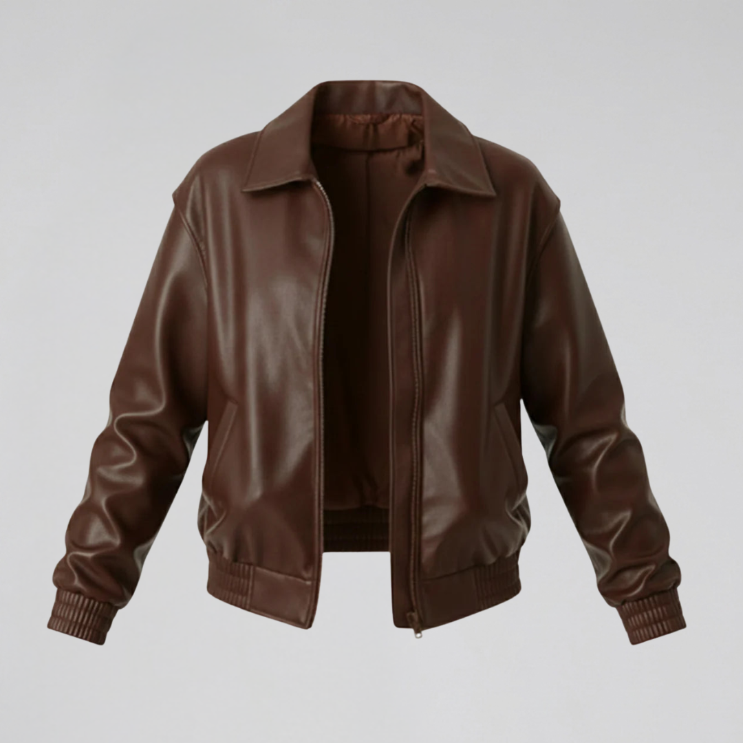 Orenvio | Women’s Faux Leather Classic Moto Jacket