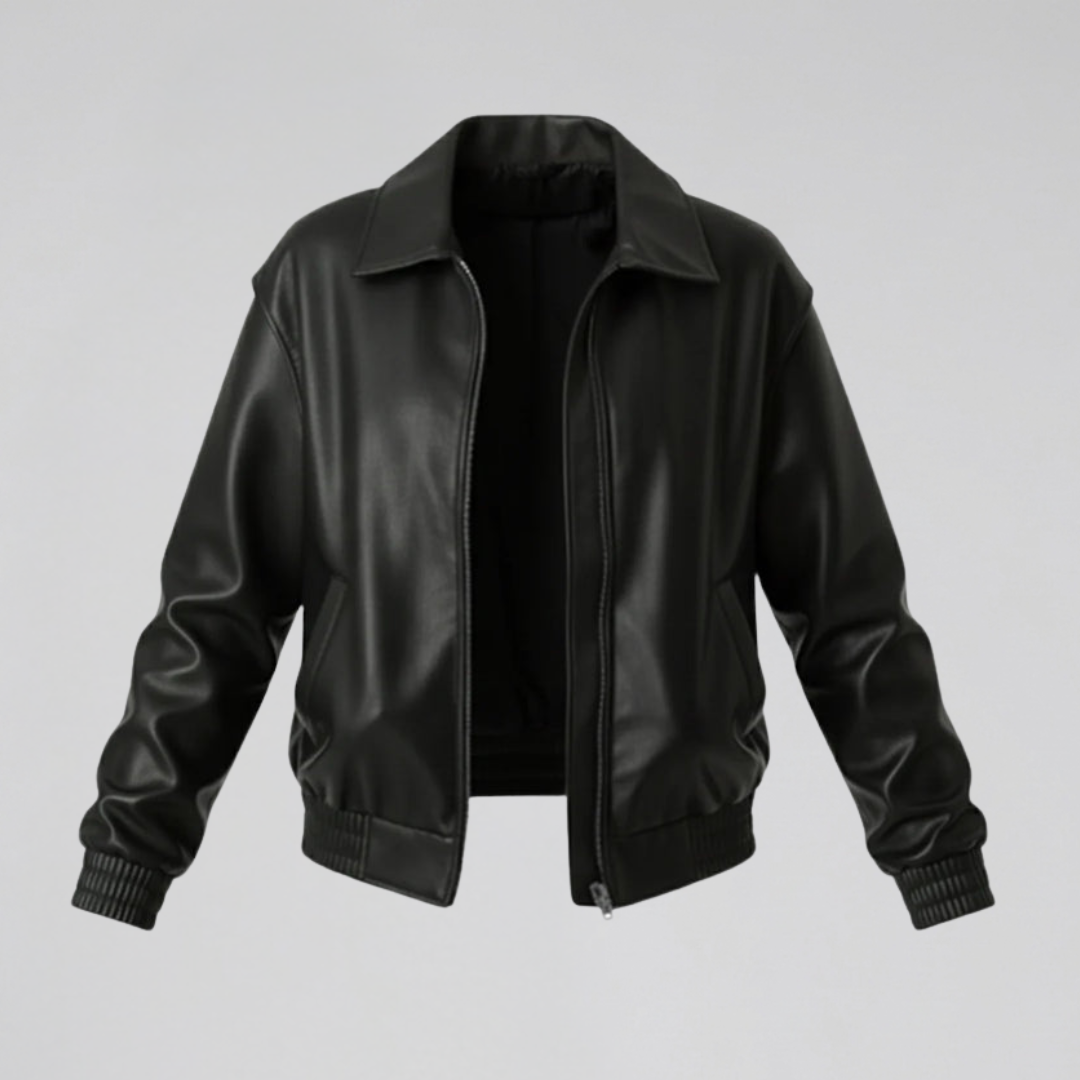 Orenvio | Women’s Faux Leather Classic Moto Jacket