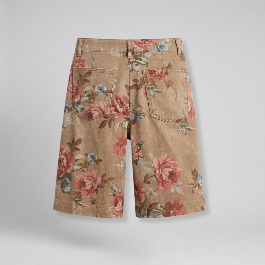 Orenvio | Women’s Floral High Rise Bermuda Shorts