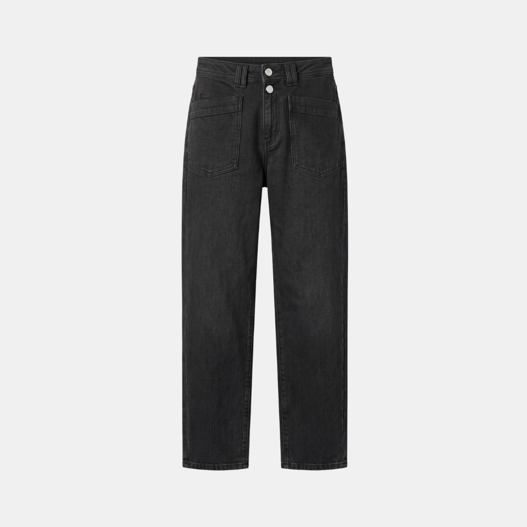 Orenvio | Women’s High-Rise Straight-Leg Crop Trousers