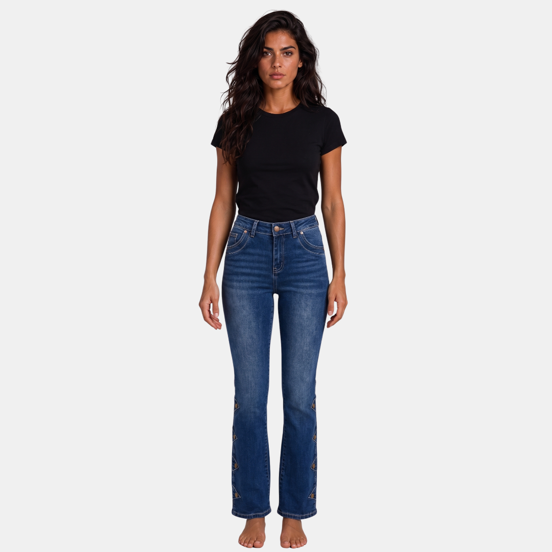 Orenvio | Women’s High-Waist Bootcut Denim Jeans