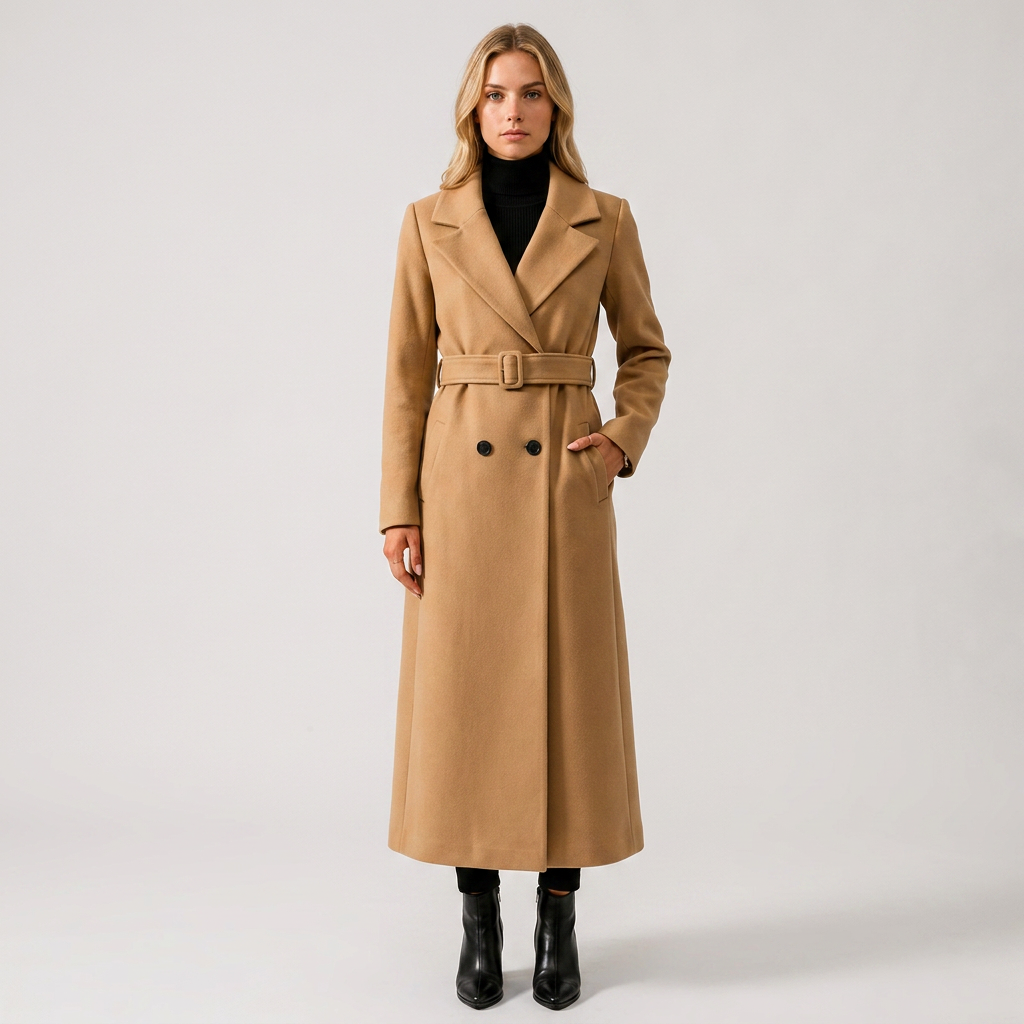 Orenvio | Women’s Longline Belted A-Line Coat