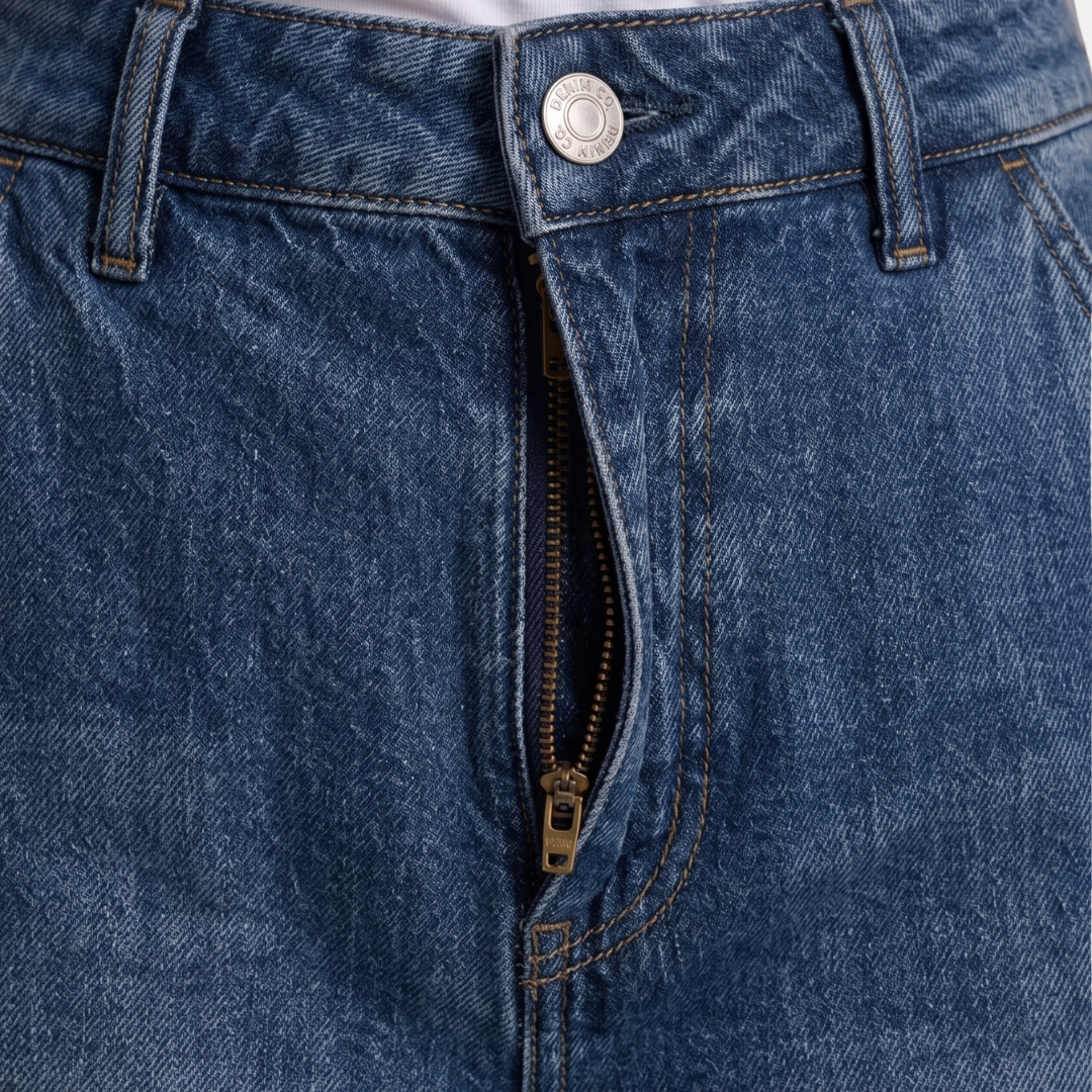 Orenvio | Women’s Mid Rise Barrel Leg Crop Jeans