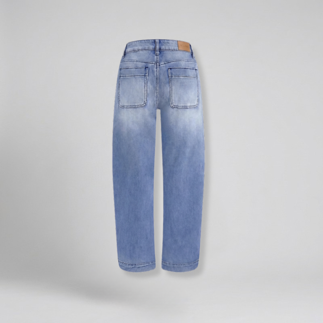 Orenvio | Women’s Mid Rise Barrel Leg Crop Jeans