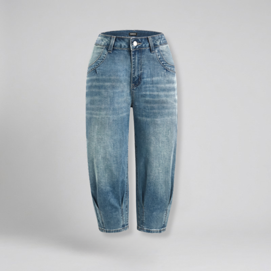 Orenvio | Women’s Mid-Rise Capri Tapered Jeans