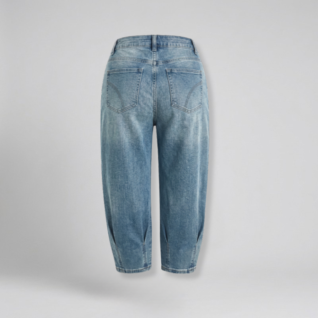 Orenvio | Women’s Mid-Rise Capri Tapered Jeans