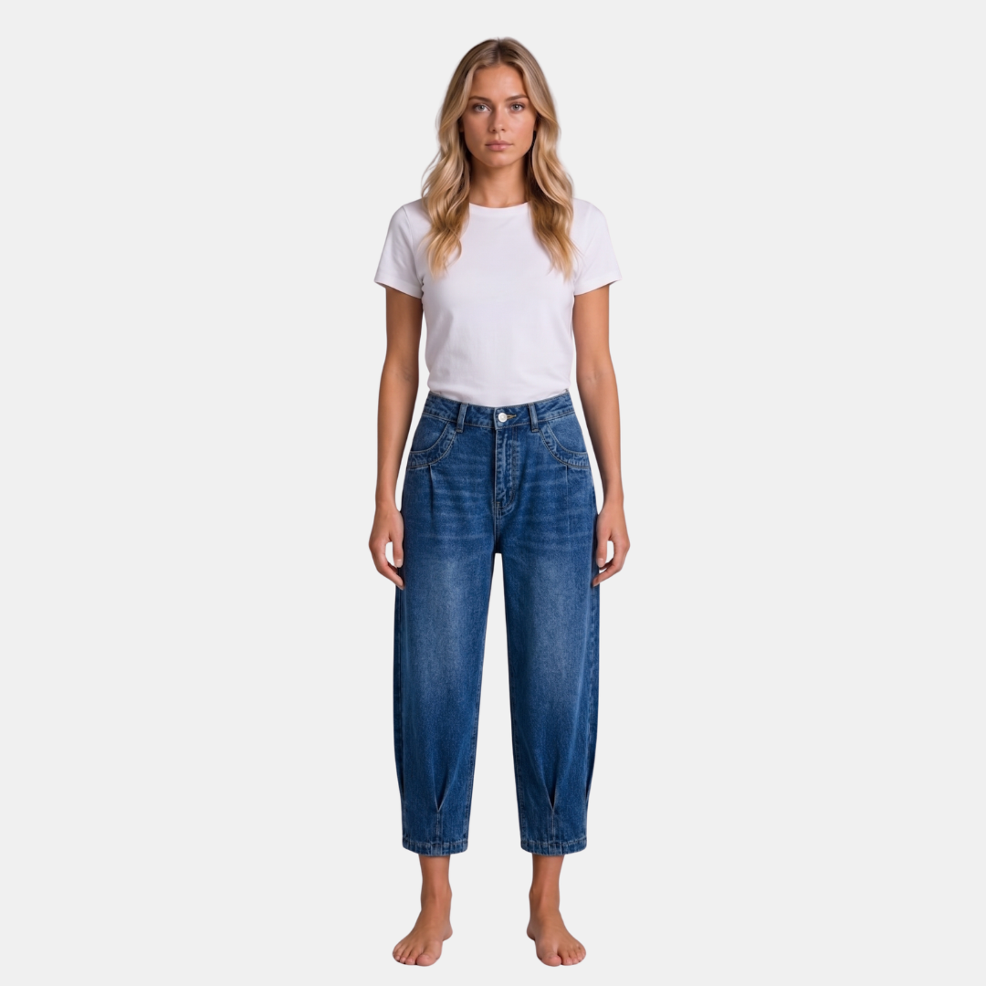 Orenvio | Women’s Mid-Rise Capri Tapered Jeans