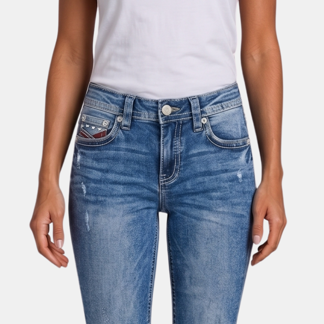 Orenvio | Women’s Mid-Waist Skinny Capri Jeans