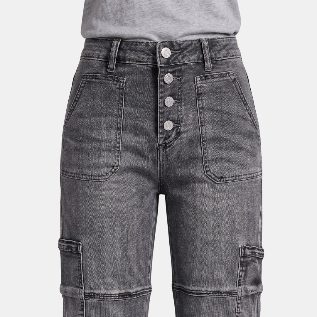 Orenvio | Women’s Multi-Pocket Button Fly Crop Jeans