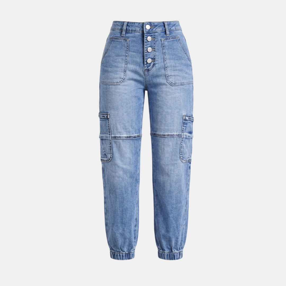 Orenvio | Women’s Multi-Pocket Button Fly Crop Jeans