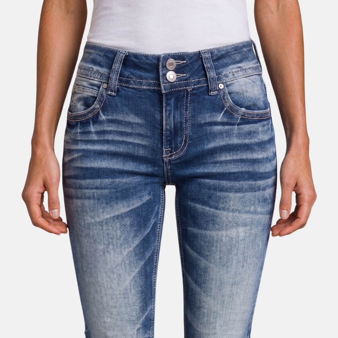 Orenvio | Women’s Multi-Pocket Button Fly Crop Jeans