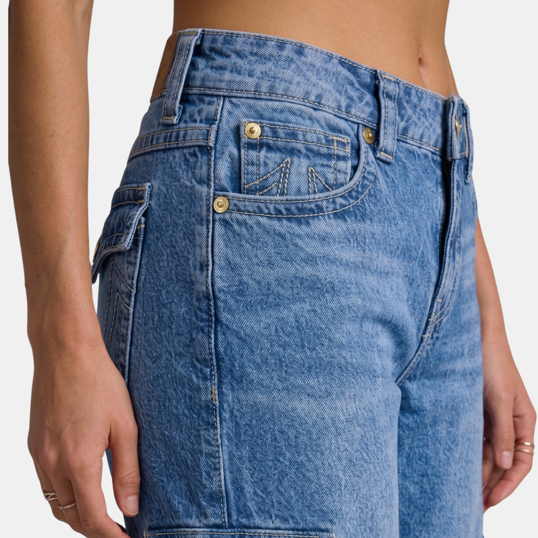 Orenvio | Women’s Multi-Pocket Straight Leg Jeans