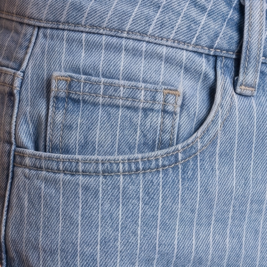 Orenvio | Women’s Pinstriped High-Waist Bermuda Shorts