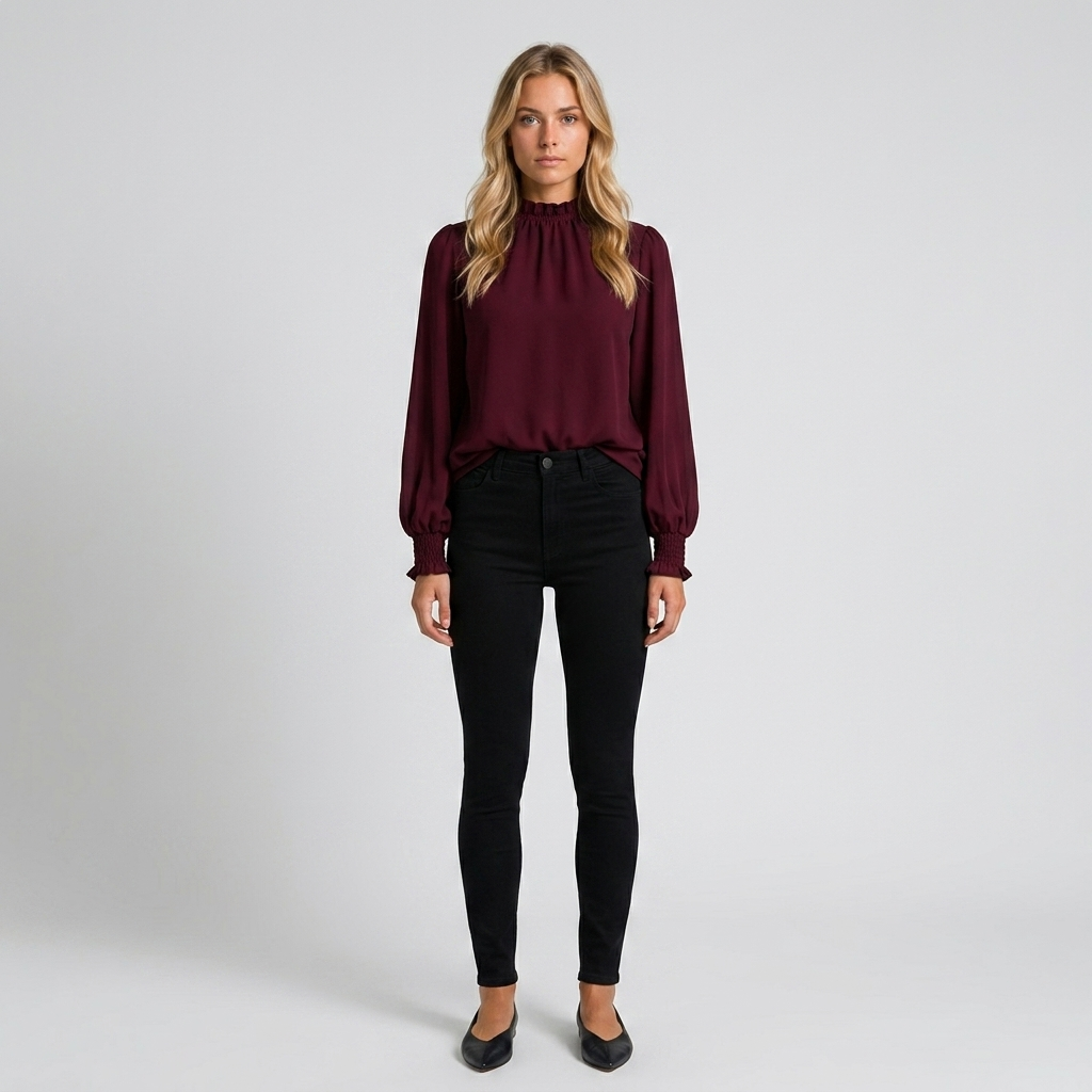 Orenvio | Women’s Ruffle Collar Blouse
