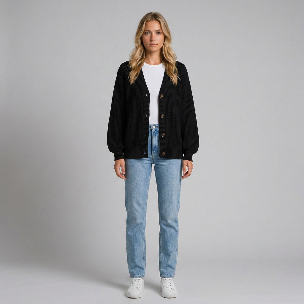 Orenvio | Women’s Knitted Button Cardigan