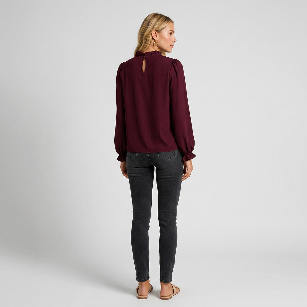 Orenvio | Women’s Ruffle Collar Blouse