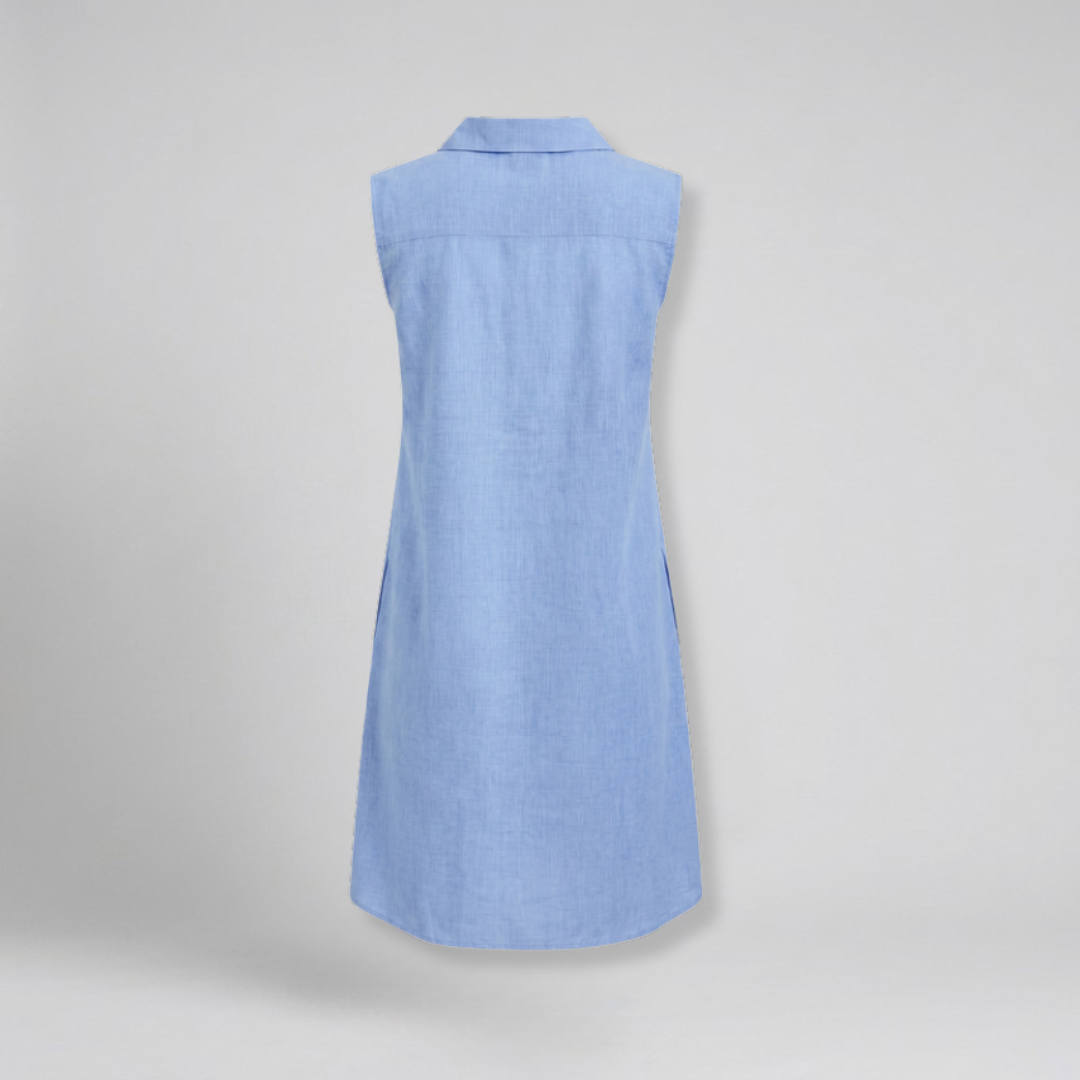 Orenvio | Women’s Sleeveless Knee Length Shirt Dress