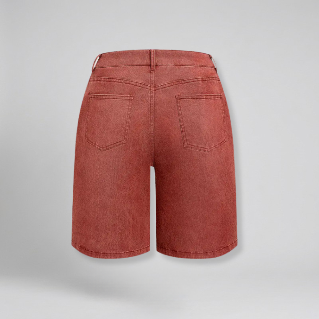Orenvio | Women’s Stitch-Detail Mid-Thigh Shorts