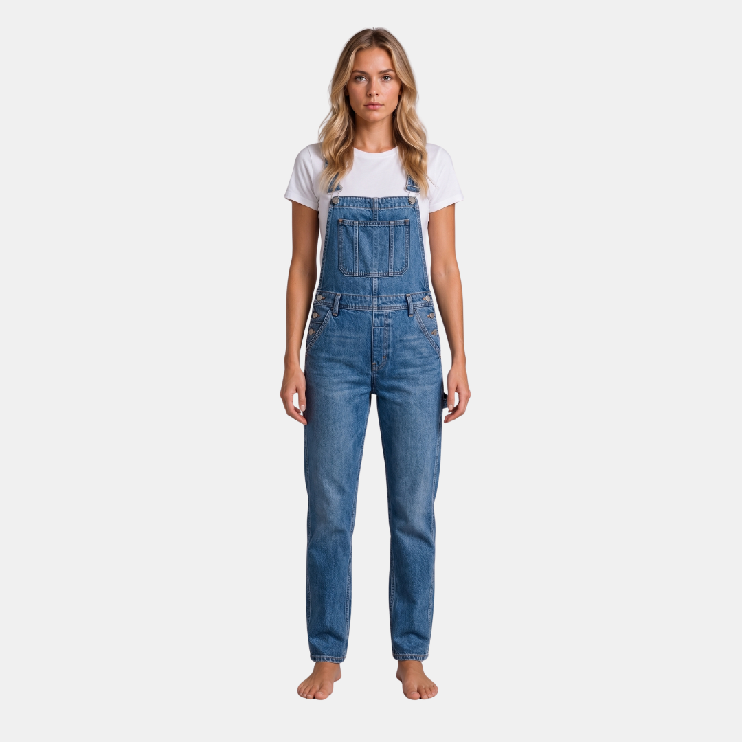 Orenvio | Women’s Straight-Leg Denim Overalls