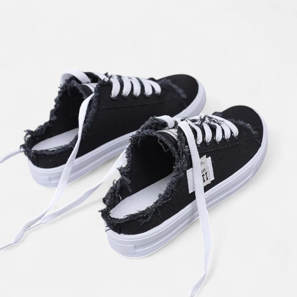 Orenvio | Women’s Low‑Top Canvas Sneakers