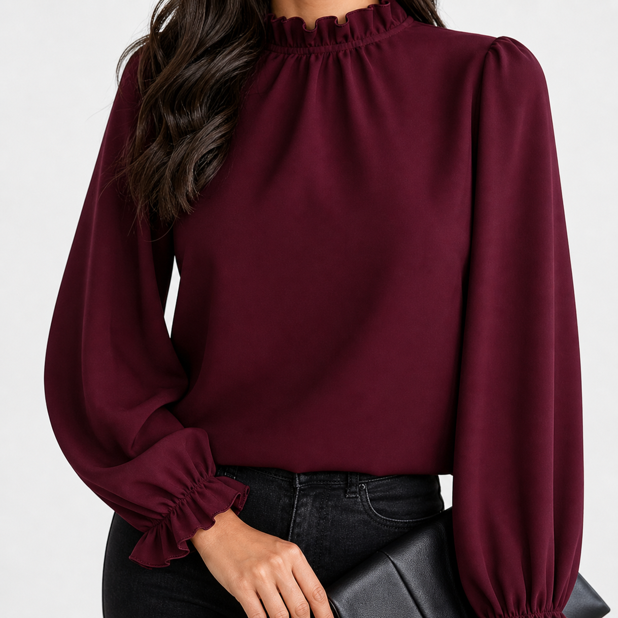 Orenvio | Women’s Ruffle Collar Blouse