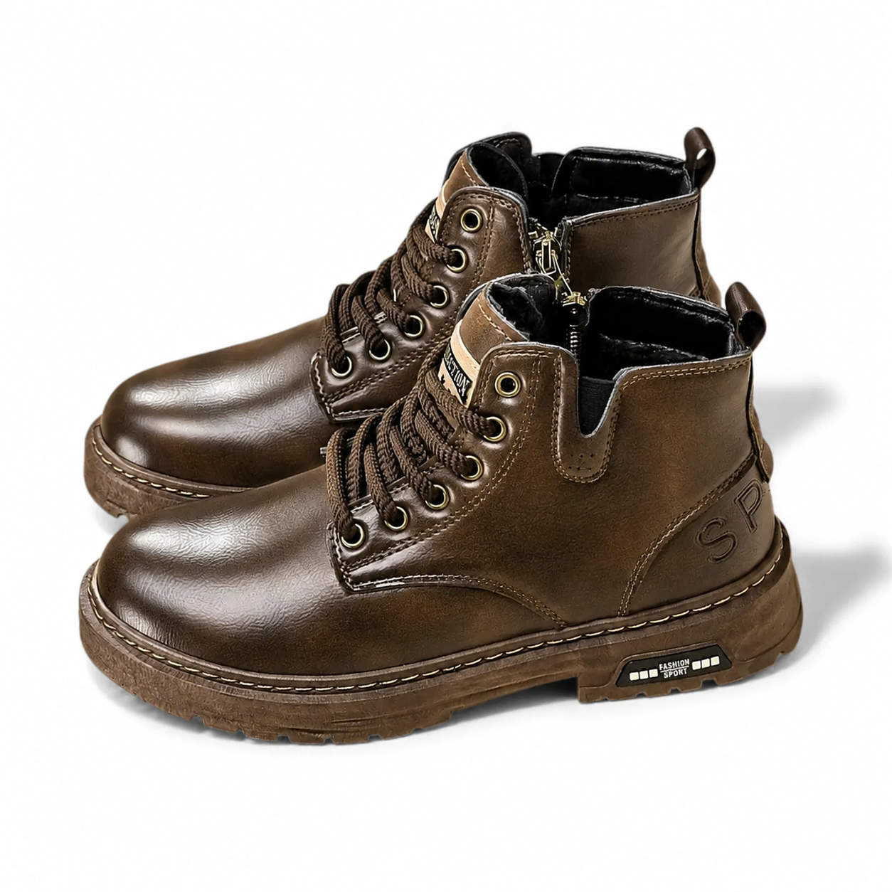 Orenvio | Men’s Vintage Boots – Classic Short Lace‑Up