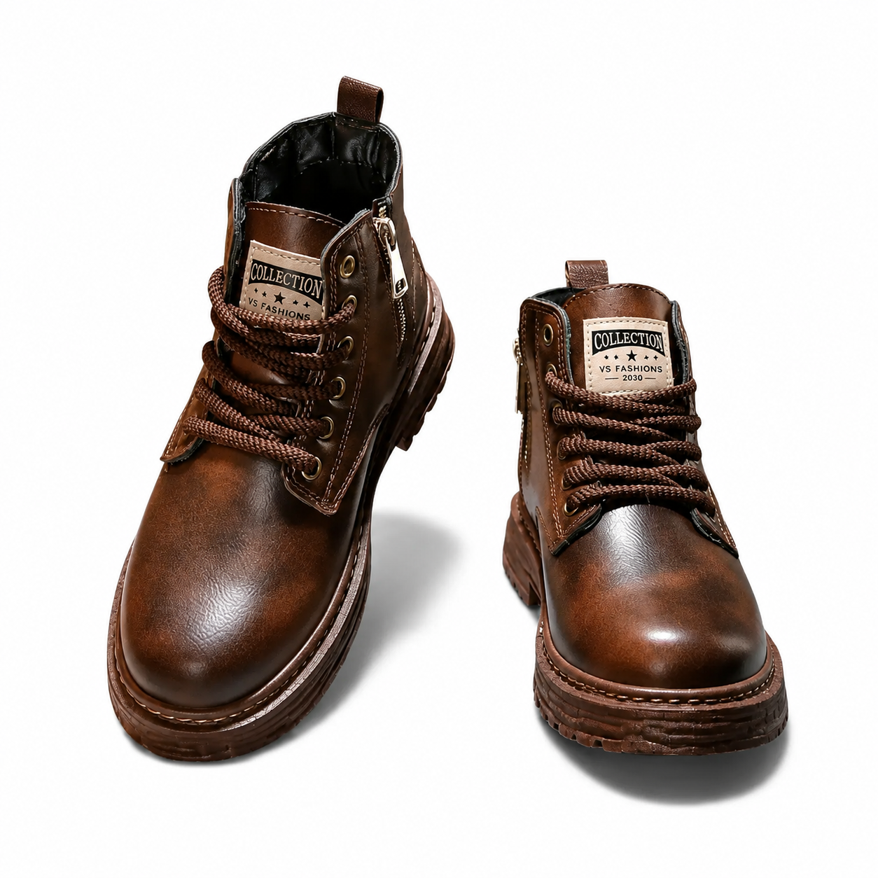 Orenvio | Men’s Vintage Boots – Classic Short Lace‑Up