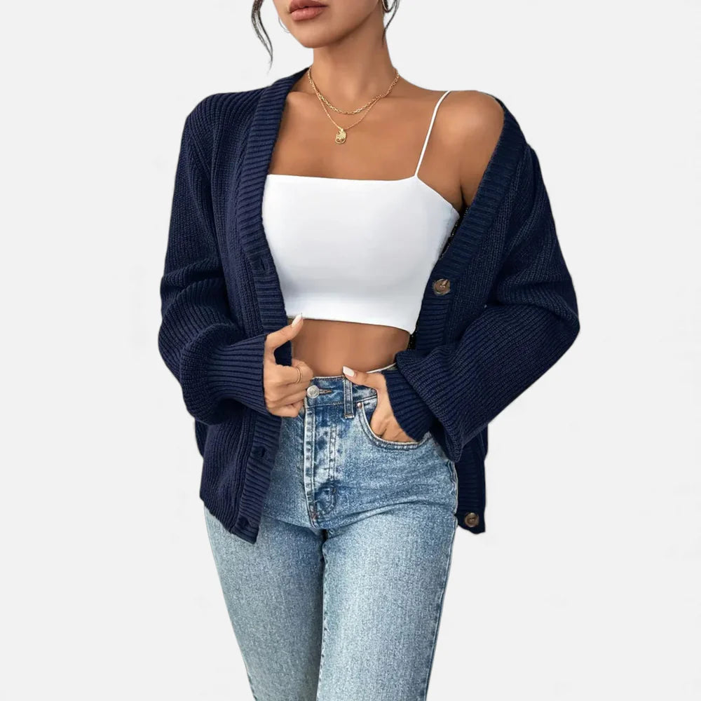 Orenvio | Women’s Knitted Button Cardigan